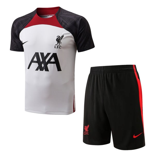 Trainingsshirt Liverpool Komplett-Set 2022-23 Weiß Grau